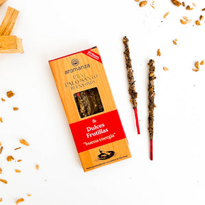 Sahumerio Mini Palo Santo Buena Onda - Dulces Frutillas - Aromanza