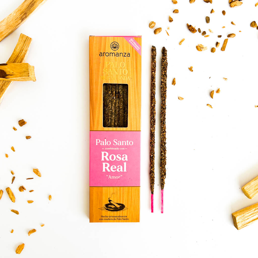 Sahumerio Palo Santo Buena Onda - Rosa Real - Aromanza